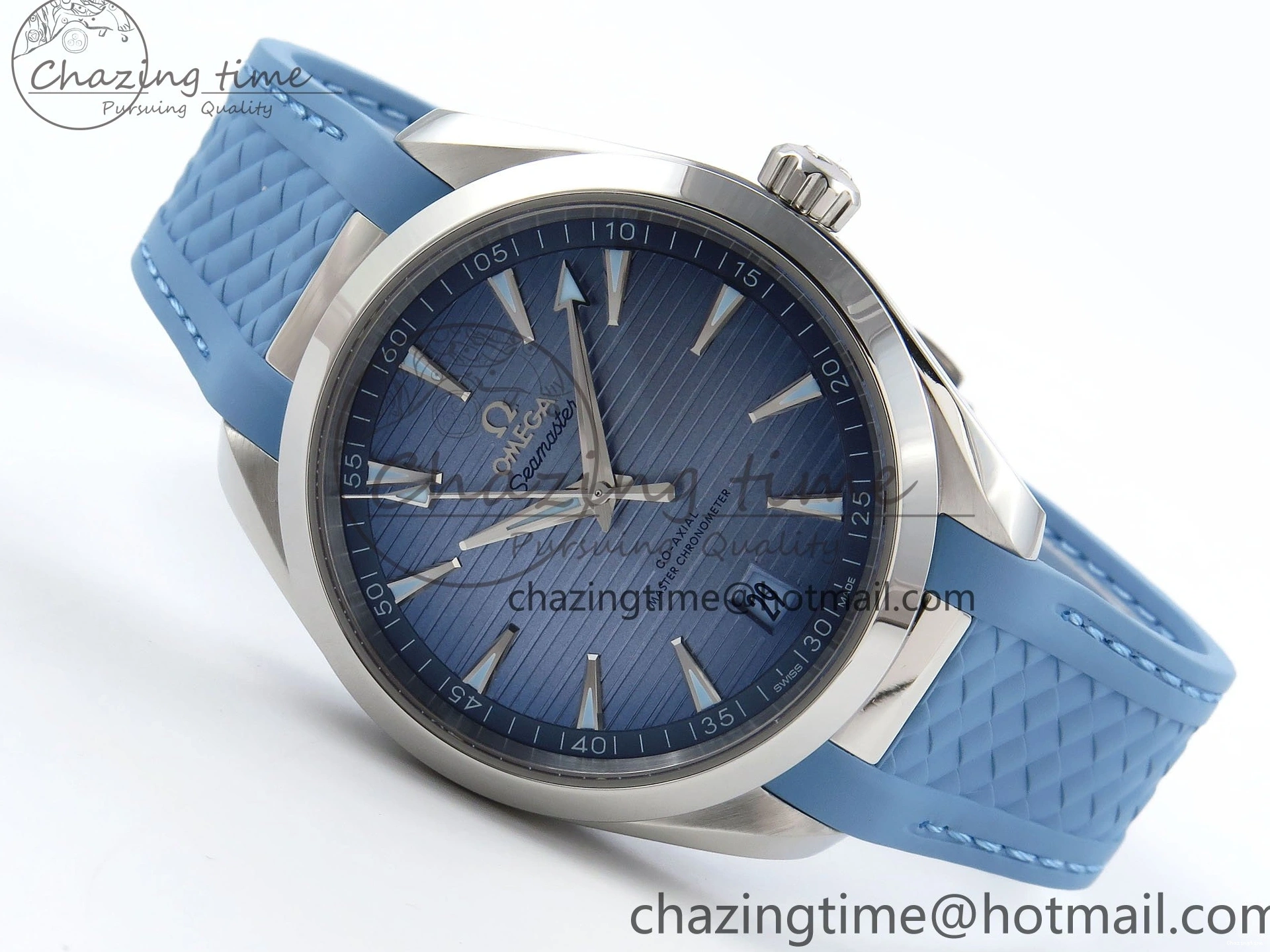 0218 GoAnywhere Aqua Terra 41mm VSF 1:1 Best Edition Summer Blue Dial on Blue Rubber Strap A8900 Super Clone 7719